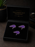 Purple Fraternity Lapel Pin Set. Luxury Fraternity Dress Pins for Men