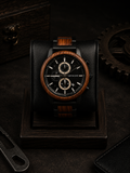 Black Chronograph Multi-Dial Face Watch