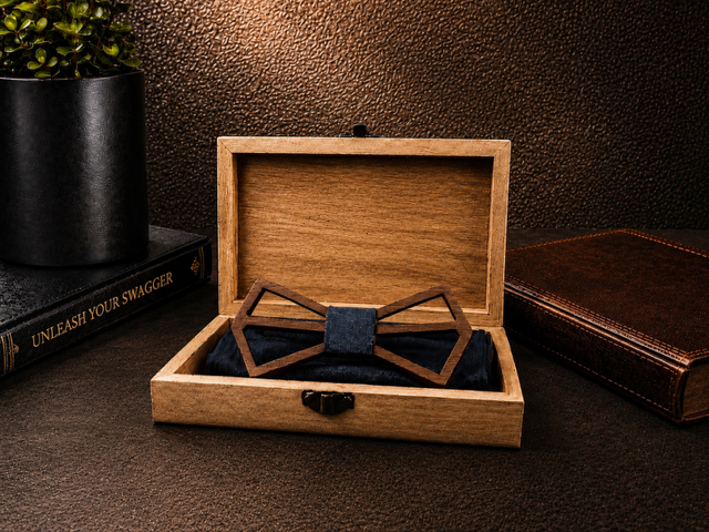 Chestnut & Indigo Bow Bow Tie