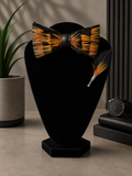 Onyx 24K Bow Tie Set